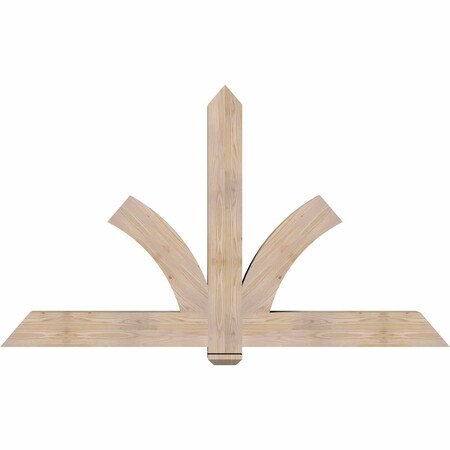 Ekena Millwork Redmond Smooth Timber Gable Bracket, Douglas Fir, 72"W x 42"H x 5 1/2"D x 5 1/2"F, 14/12 Pitch GBW072X42X0606RED00SDF